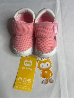 BMCityBM Pink Mesh Kids Shoes with Velcro